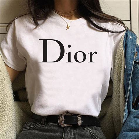 dior brown t shirt|dior t shirt women.